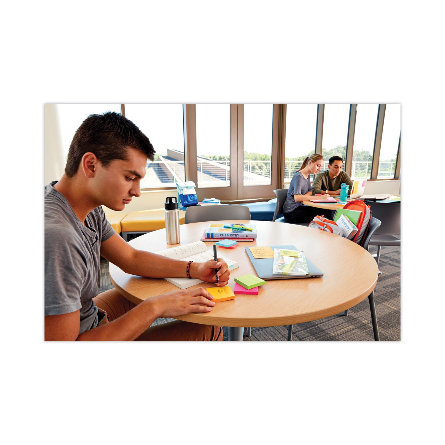 Post-it Super Sticky Notes, Supernova Neons Color Collection, 4" x 6", Ruled, Aqua Splash/Acid Lime/Guava, 90 Sheets per Pad, 3 Pads, 270 Multicolor Notes per Pack