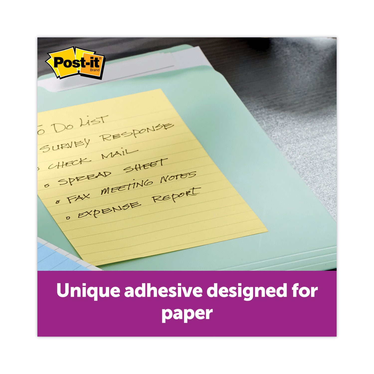 Post-it&reg; Lined Notes - 500 - 4" Flag/Note Width x 6" Flag/Note Length - Rectangle - 100 Sheets per Pad - Ruled - Yellow - Paper - Self-adhesive, Repositionable - 1 Pack