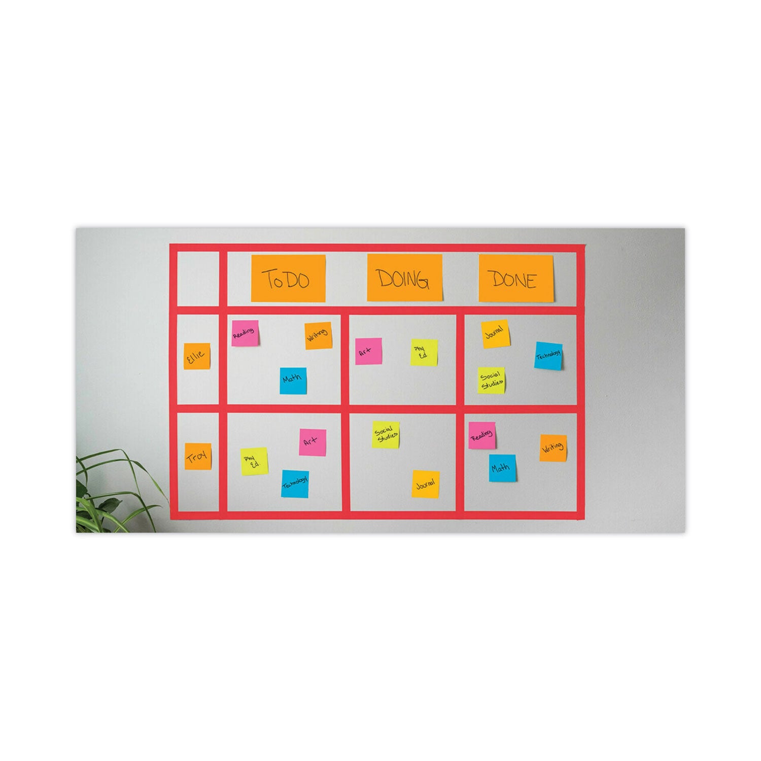 Post-it&reg; Super Sticky Notes - Energy Boost Color Collection - 180 - 6" Flag/Note Width x 8" Flag/Note Length - Rectangle - 45 Sheets per Pad - Unruled - Vital Orange, Tropical Pink, Limeade, Blue Paradise - Paper Fibre - Self-adhesive - 4 / Pack
