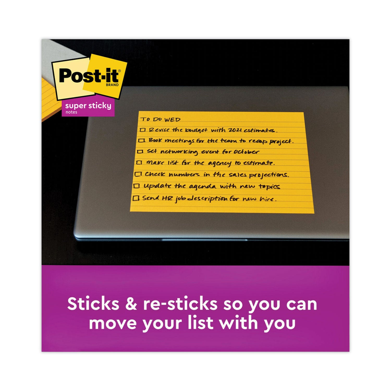 180 - 6" Flag/Note Width x 8" Flag/Note Length - Rectangle - 45 Sheets per Pad - Ruled - Vital Orange, Tropical Pink, Sunnyside, Limeade - Paper - Self-adhesive - 4 / Pack