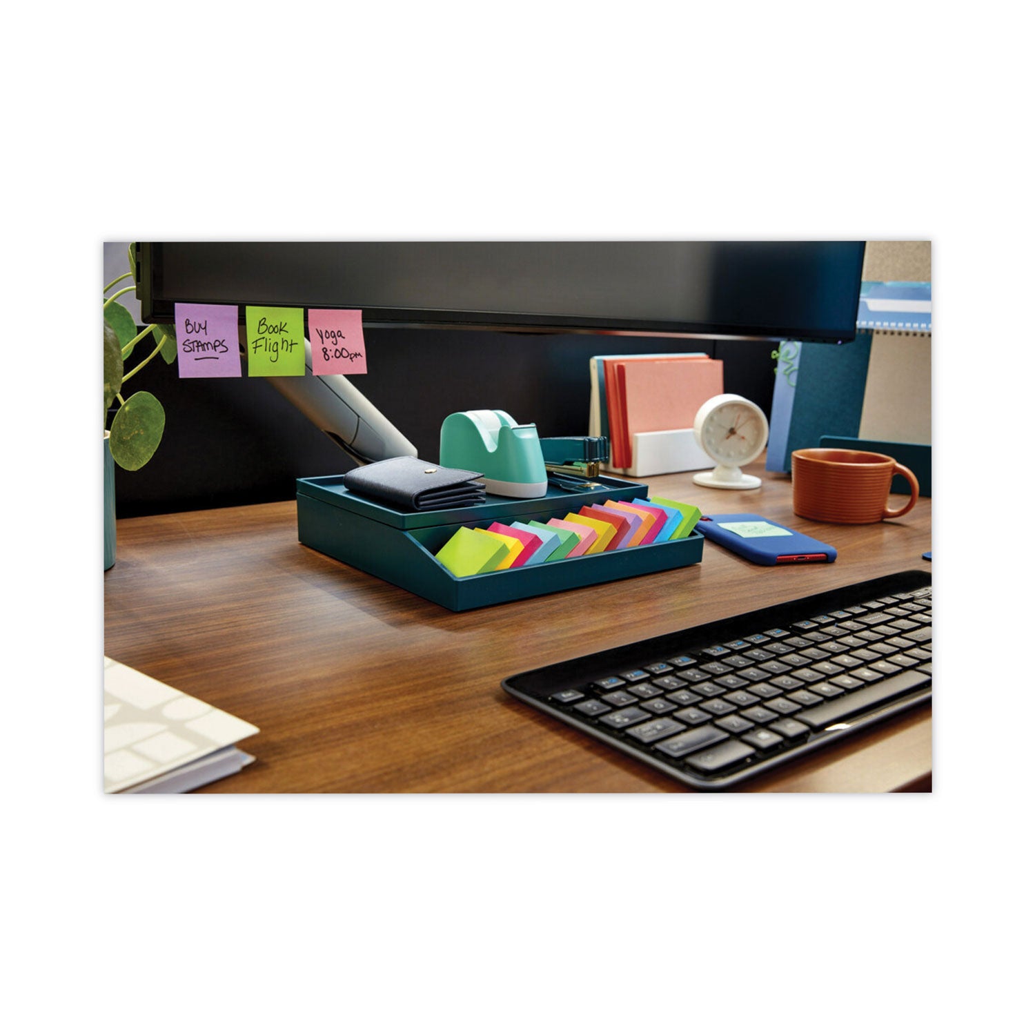 1200 - 2" Flag/Note Width x 2" Flag/Note Length - Square - 400 Sheets per Pad - Unruled - Acid Lime, Limeade, Blue Paradise, Guava, Vital Orange, Canary Yellow - Paper - Repositionable, Self-adhesive - 1 Pack