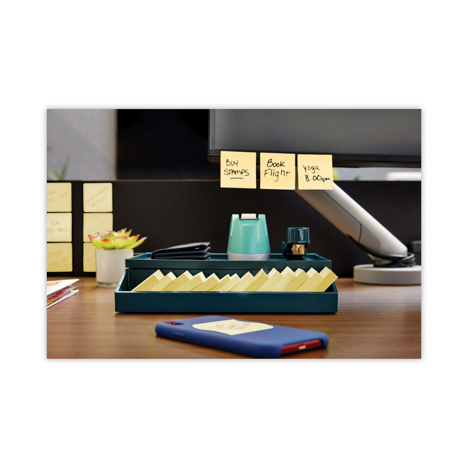 900 - 2" Flag/Note Width x 2" Flag/Note Length - Square - 90 Sheets per Pad - Unruled - Yellow - Paper - Self-adhesive - 10 / Pack