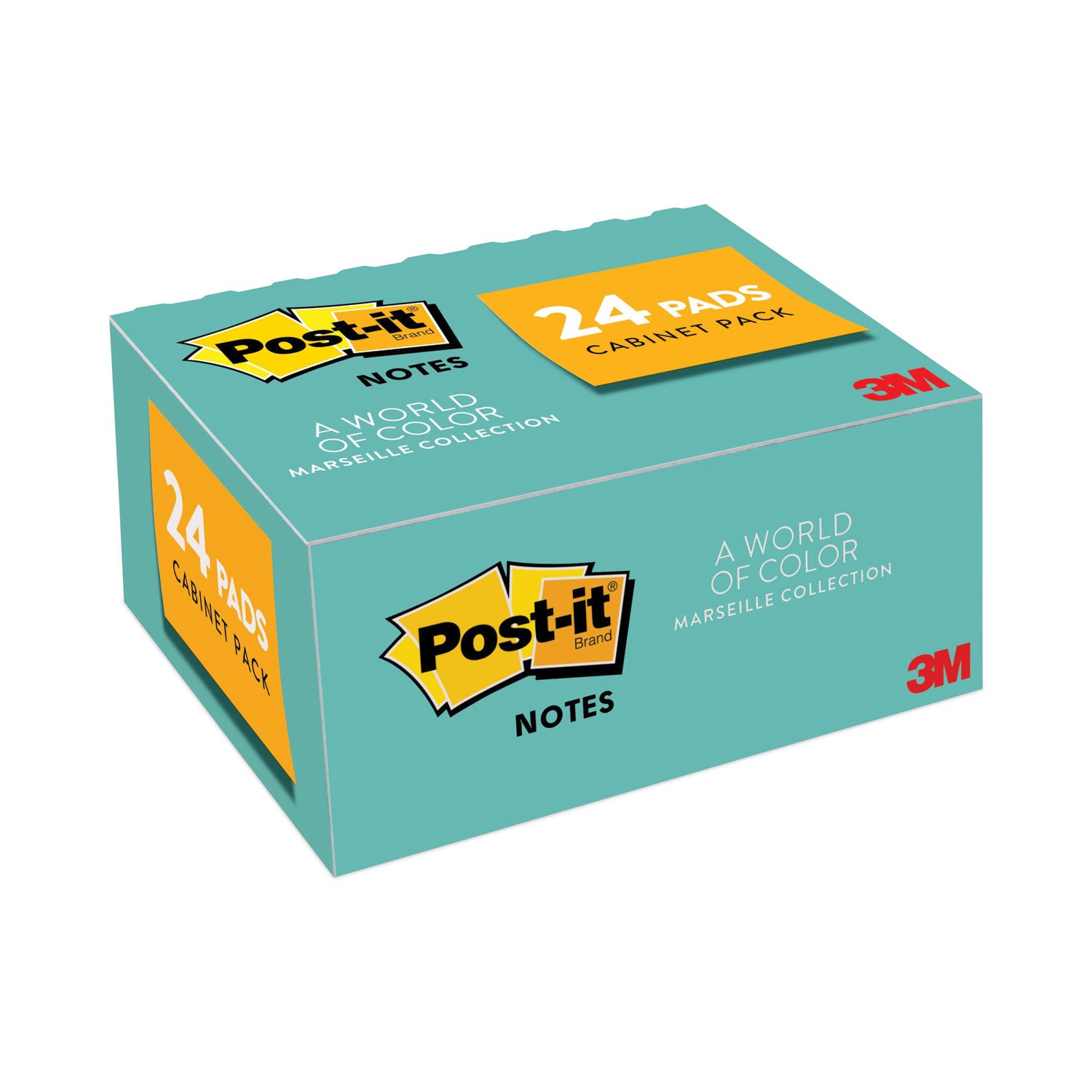 2400 - 1 1/2" Flag/Note Width x 2" Flag/Note Length - Rectangle - Unruled - Fresh Mint, Aqua Splash, Sunnyside, Papaya Fizz - Paper - Self-adhesive, Repositionable - 1 Pack