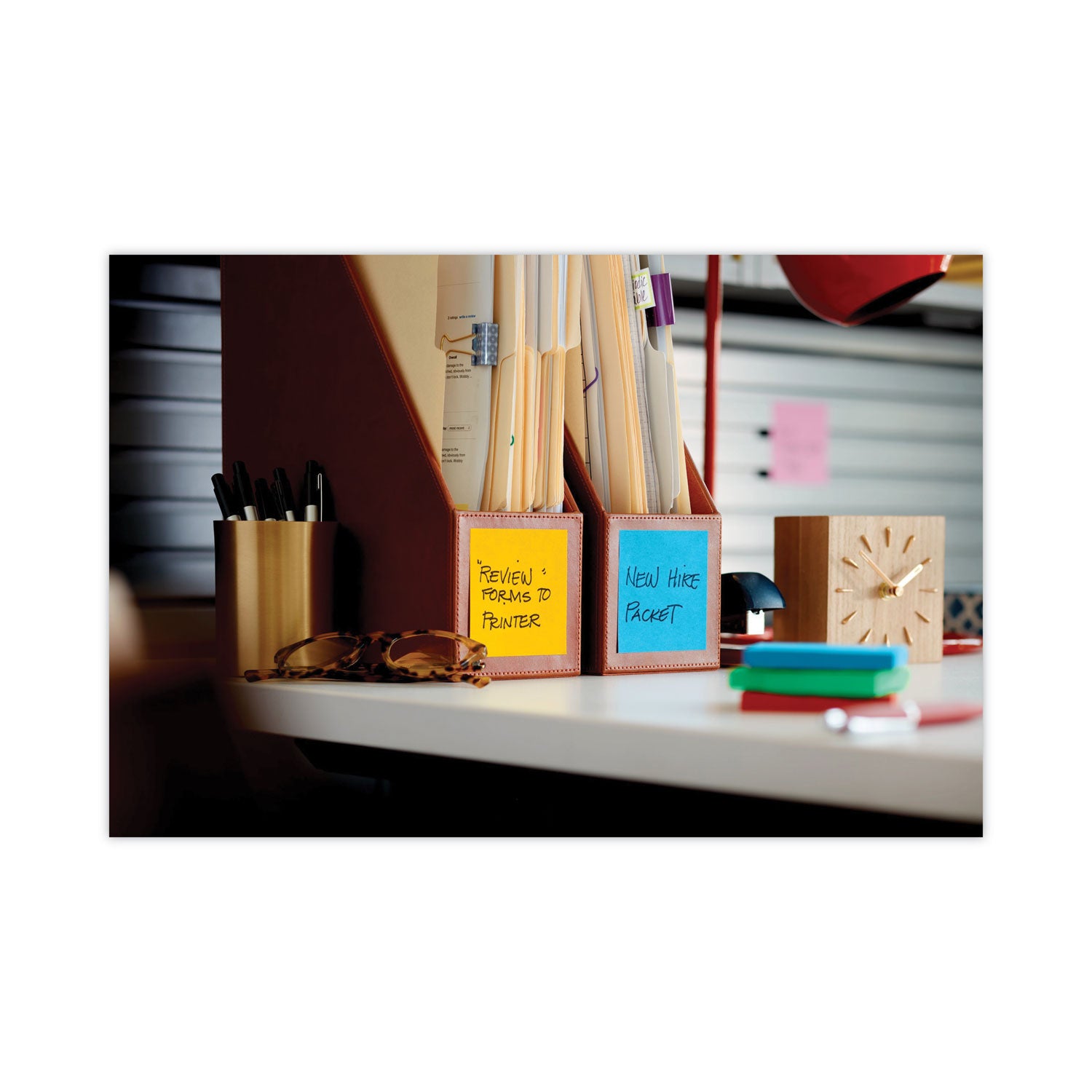 Post-it Super Sticky Notes, Playful Primaries Color Collection, 3" x 3", 90 Sheets per Pad, 12 Pads/Pack, Multicolor (Candy Apple Red, Vital Orange, Sunnyside, Lucky Green, Blue Paradise, Iris Infusion)