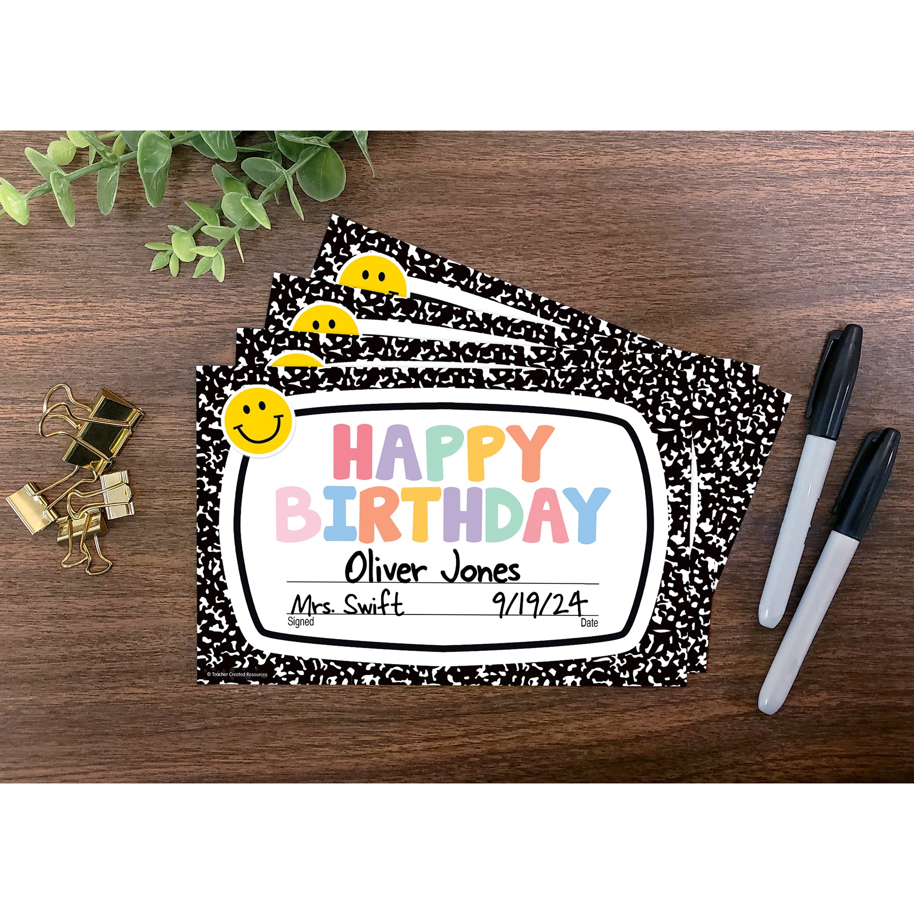 Cool for School Happy Birthday Awards, Pack of 30