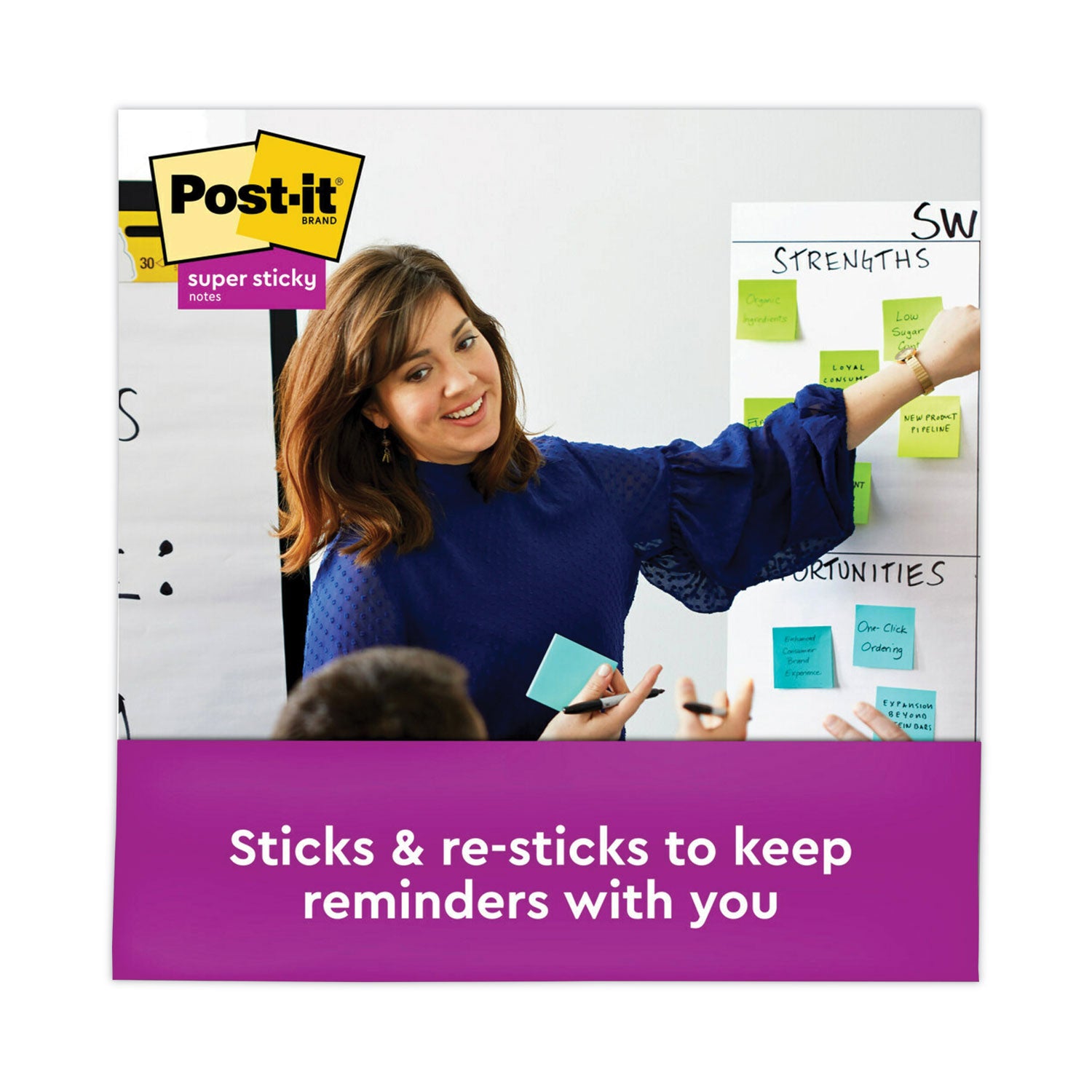 Post-it Super Sticky Notes, Supernova Neons Color Collection, 3" x 3", 1080 Multicolor Notes, 90 Sheets per Pad, 1 Pack, Aqua Splash, Tropical Pink, Acid Lime, Guava, Iris Infusion