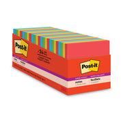 1680 x Electric Glow Assorted - 3" Flag/Note Width x 3" Flag/Note Length - Square - 70 Sheets per Pad - Unruled - Candy Apple Red, Sunnyside, Lucky Green, Blue Paradise - Paper - Self-adhesive, Repositionable - 24 / Pack