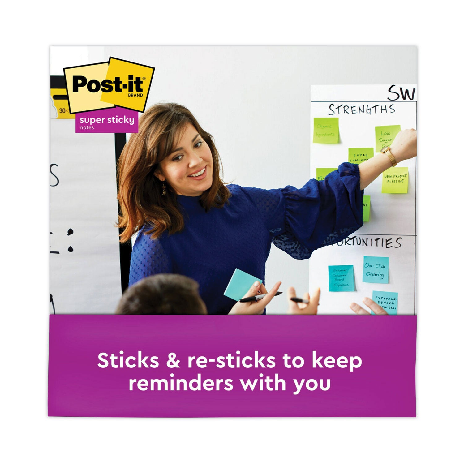 Post-it Super Sticky Notes, Supernova Neons Color Collection, 3" x 3", 70 Sheets per Pad, 24 Pads, Multicolor (Aqua Splash, Tropical Pink, Acid Lime, Guava, Iris Infusion)