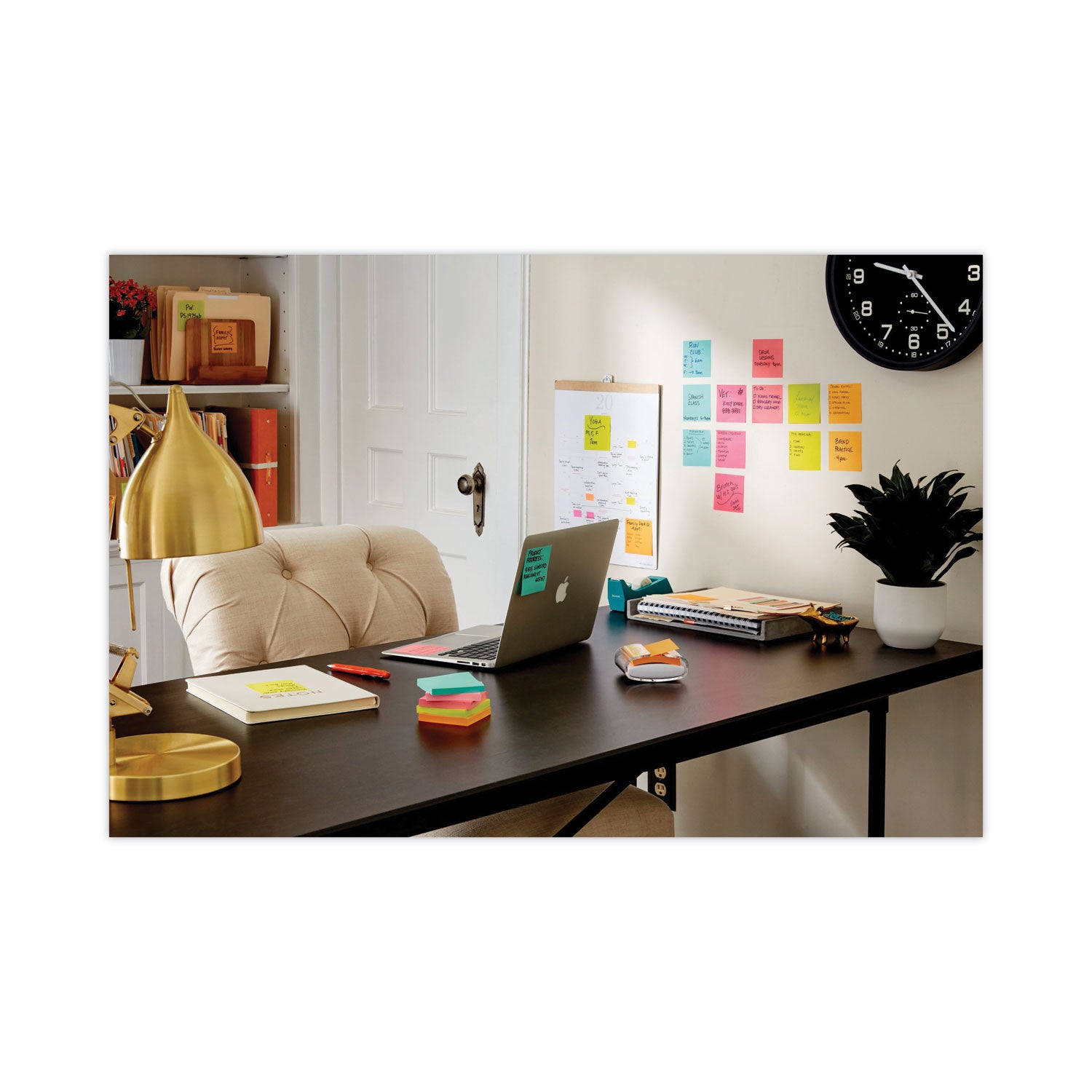Post-it Super Sticky Notes, Supernova Neons Color Collection, 3" x 3", 70 Sheets per Pad, 24 Pads, Multicolor (Aqua Splash, Tropical Pink, Acid Lime, Guava, Iris Infusion)