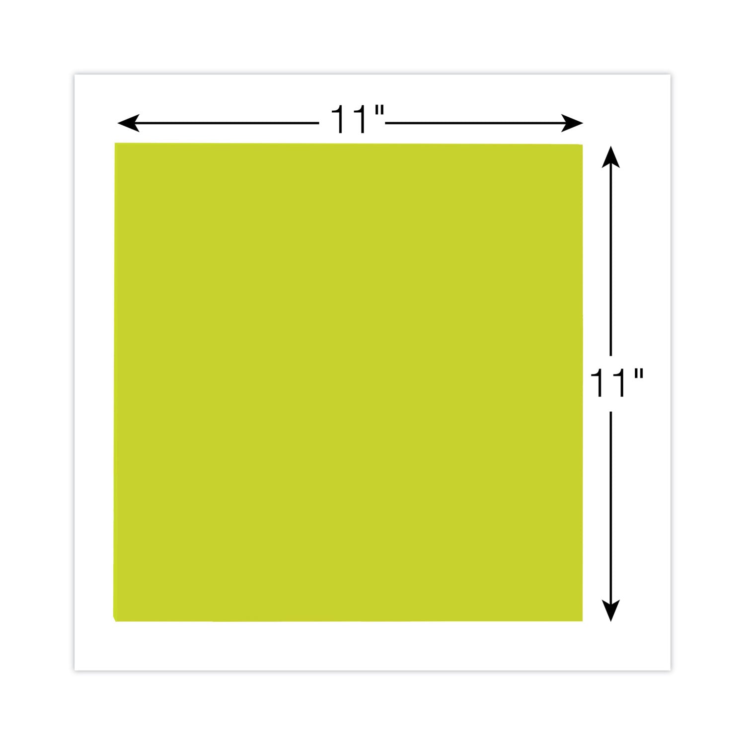Post-it&reg; Super Sticky Big Notes - 30 x Green - 11" Flag/Note Width x 11" Flag/Note Length - Square - 30 Sheets per Pad - Green - Sticky, Removable - 1 Each