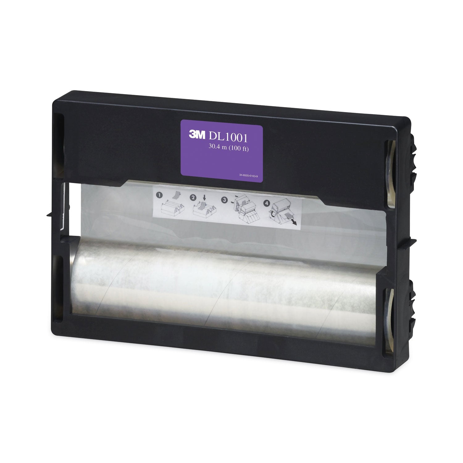 Scotch Cool Laminating System Refill, 12" x 100 ft, 5.6 mil, Glossy, Double Sided, Photo-safe, Clear, 1 Each