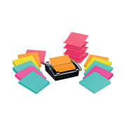 1080 - 3" Flag/Note Width x 3" Flag/Note Length - Square - 90 Sheets per Pad - Unruled - Blue, Orange, Green, Pink - Paper - Self-adhesive - Dispenser Included - 1 Pack