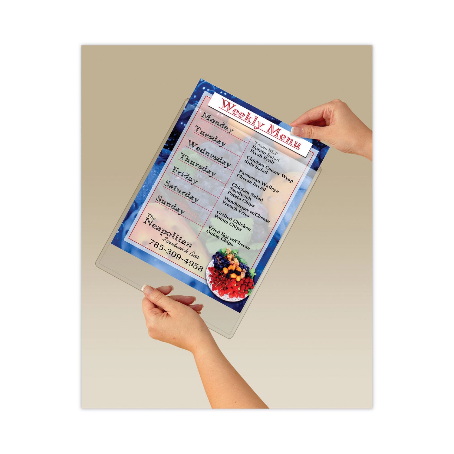 9" x 11" - Plastic - Clear - 1 Each