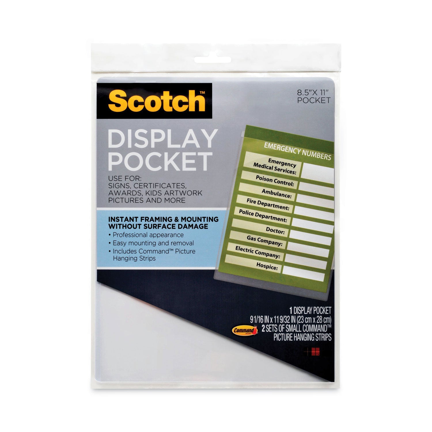 9" x 11" - Plastic - Clear - 1 Each
