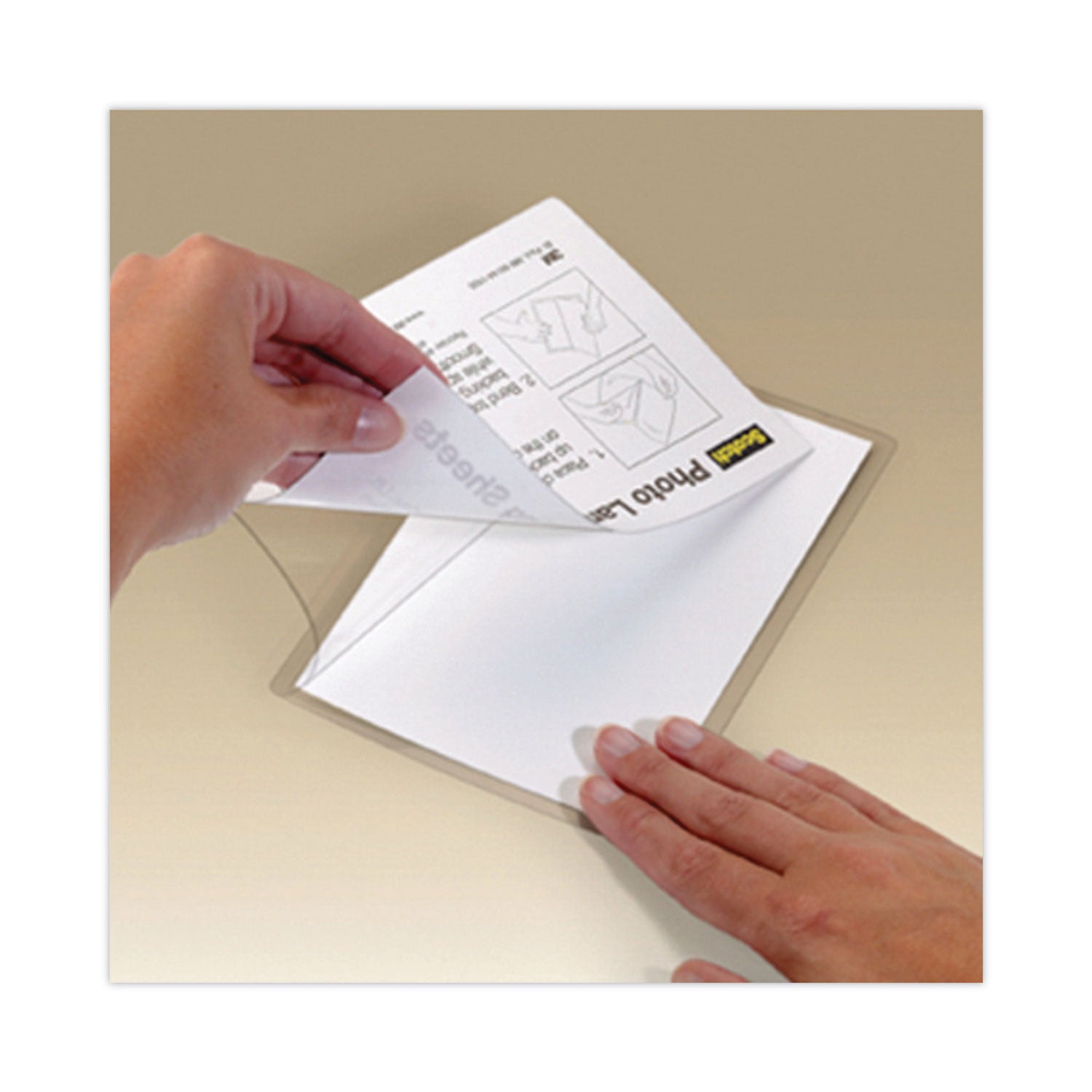 Scotch Self-Seal Laminating Pouches, Letter Size, 9" x 11.5", 9.5 mil Thick, Thick Gloss, Clear, Acid-Free, Photo-Safe, Double Sided, 25 Pack
