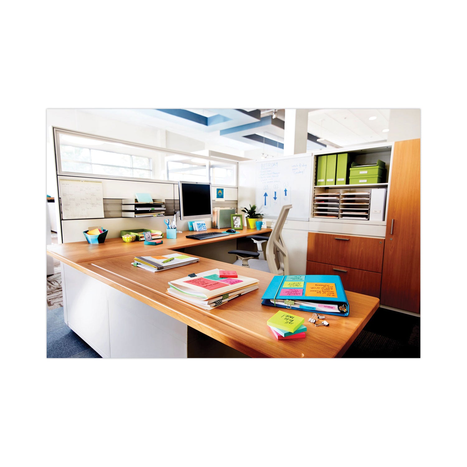 600 - 3" Flag/Note Width x 3" Flag/Note Length - Square - 100 Sheets per Pad - Unruled - Electric Blue, Limeade, Neon Orange, Neon Pink, Concord - Paper - Pop-up, Self-adhesive, Repositionable - Recycled - 1 Pack