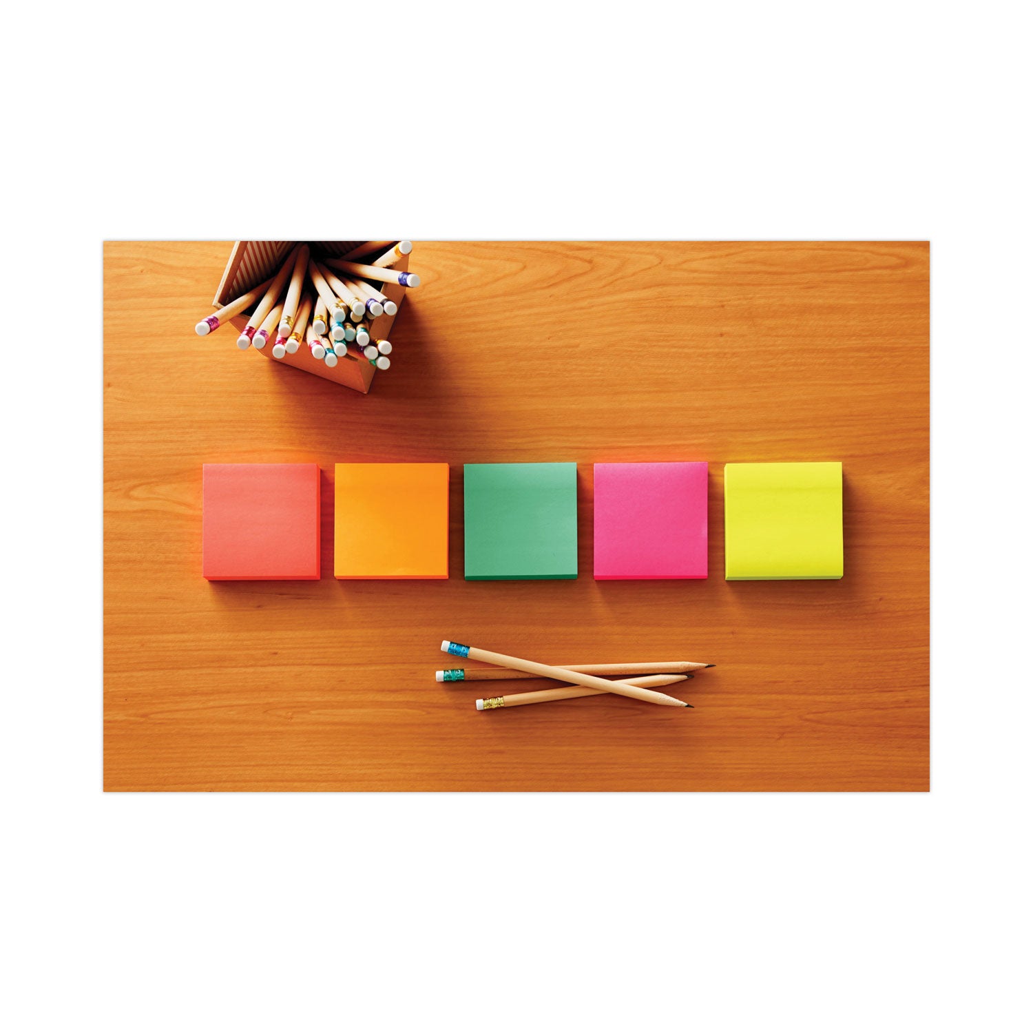 600 - 3" Flag/Note Width x 3" Flag/Note Length - Square - 100 Sheets per Pad - Unruled - Electric Blue, Limeade, Neon Orange, Neon Pink, Concord - Paper - Pop-up, Self-adhesive, Repositionable - Recycled - 1 Pack