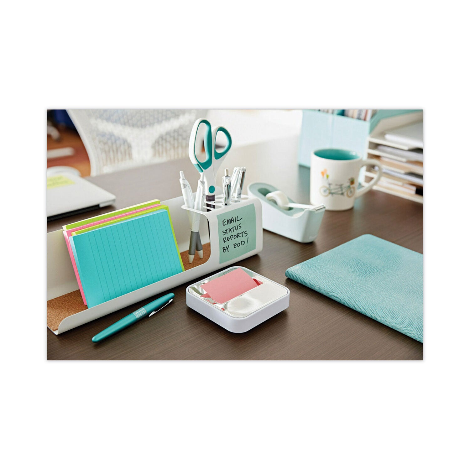 Post-it&reg; Dispenser Notes - 1200 - 3" Flag/Note Width x 3" Flag/Note Length - Square - 100 Sheets per Pad - Unruled - Power Pink, Vital Orange, Acid Lime, Aqua Splash - Paper - Refillable, Pop-up, Self-adhesive, Repositionable - 1 Pack