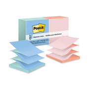 1200 - 3" Flag/Note Width x 3" Flag/Note Length - Square - 100 Sheets per Pad - Unruled - Fresh Mint, Canary Yellow, Pink Salt, Papaya Fizz - Paper - Refillable, Pop-up, Self-adhesive, Repositionable - 1 Pack