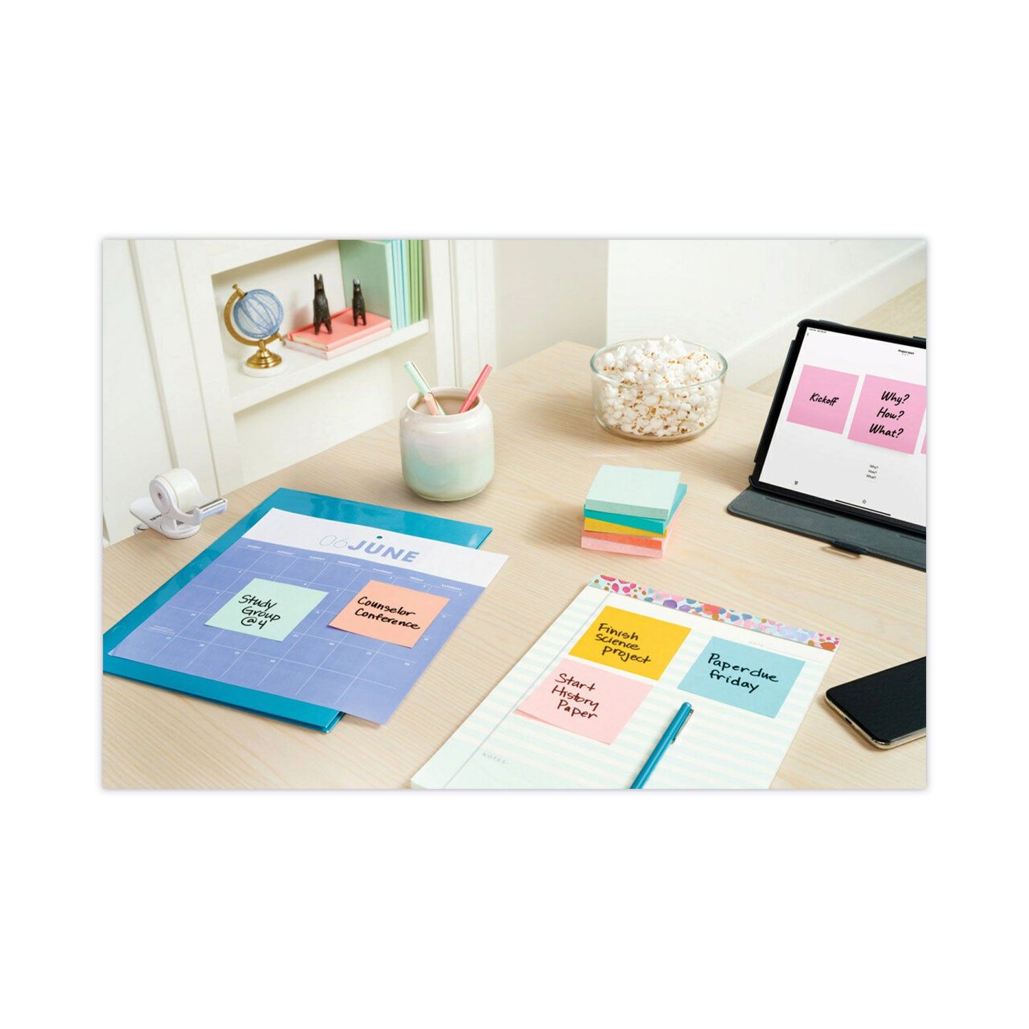 Post-it&reg; Dispenser Notes - 1200 - 3" Flag/Note Width x 3" Flag/Note Length - Square - 100 Sheets per Pad - Unruled - Fresh Mint, Aqua Splash, Sunnyside, Papaya Fizz, Guava - Paper - Pop-up, Self-adhesive, Repositionable - 1 Pack