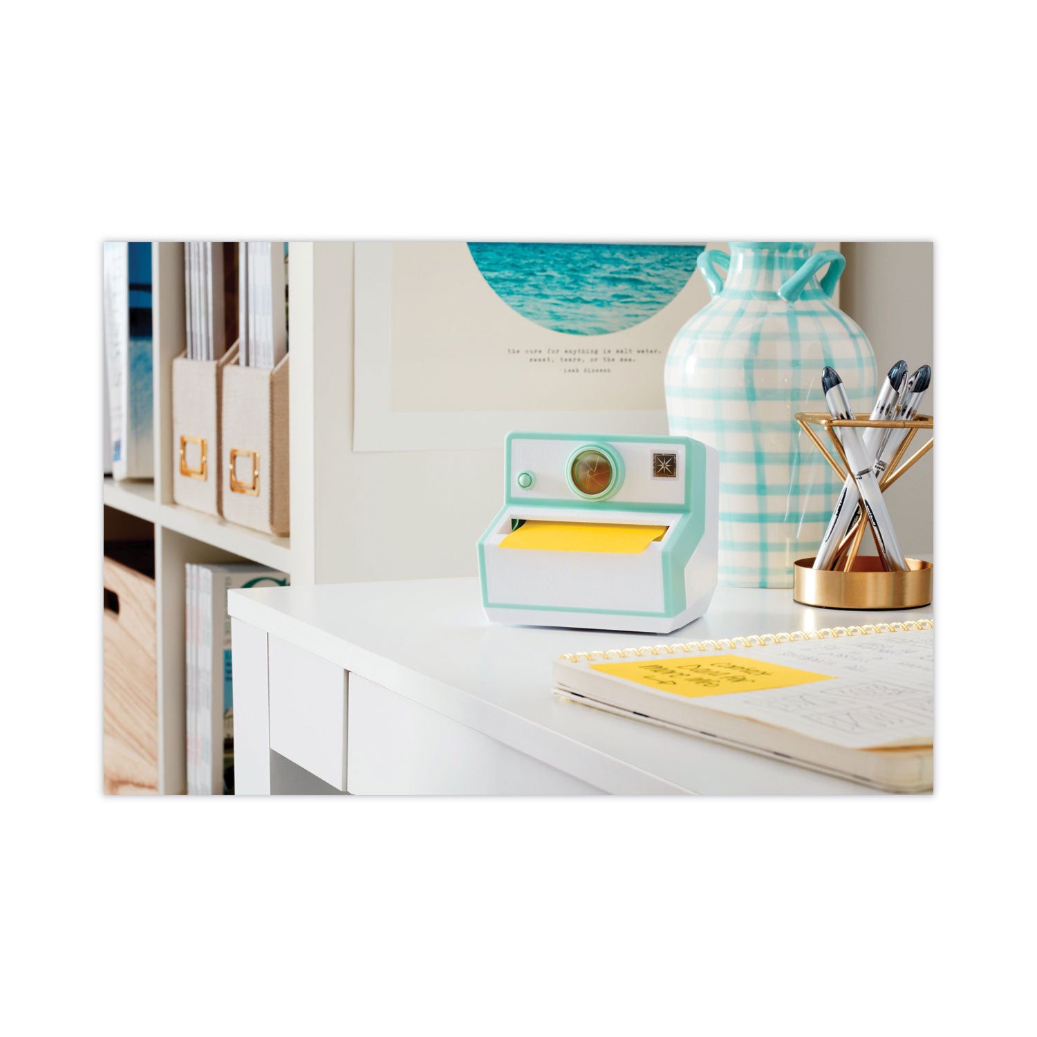 Post-it&reg; Dispenser Notes - 1200 - 3" Flag/Note Width x 3" Flag/Note Length - Square - 100 Sheets per Pad - Unruled - Limeade, Citron, Blue Paradise - Paper - Pop-up, Refillable, Self-adhesive, Repositionable - 1 Pack
