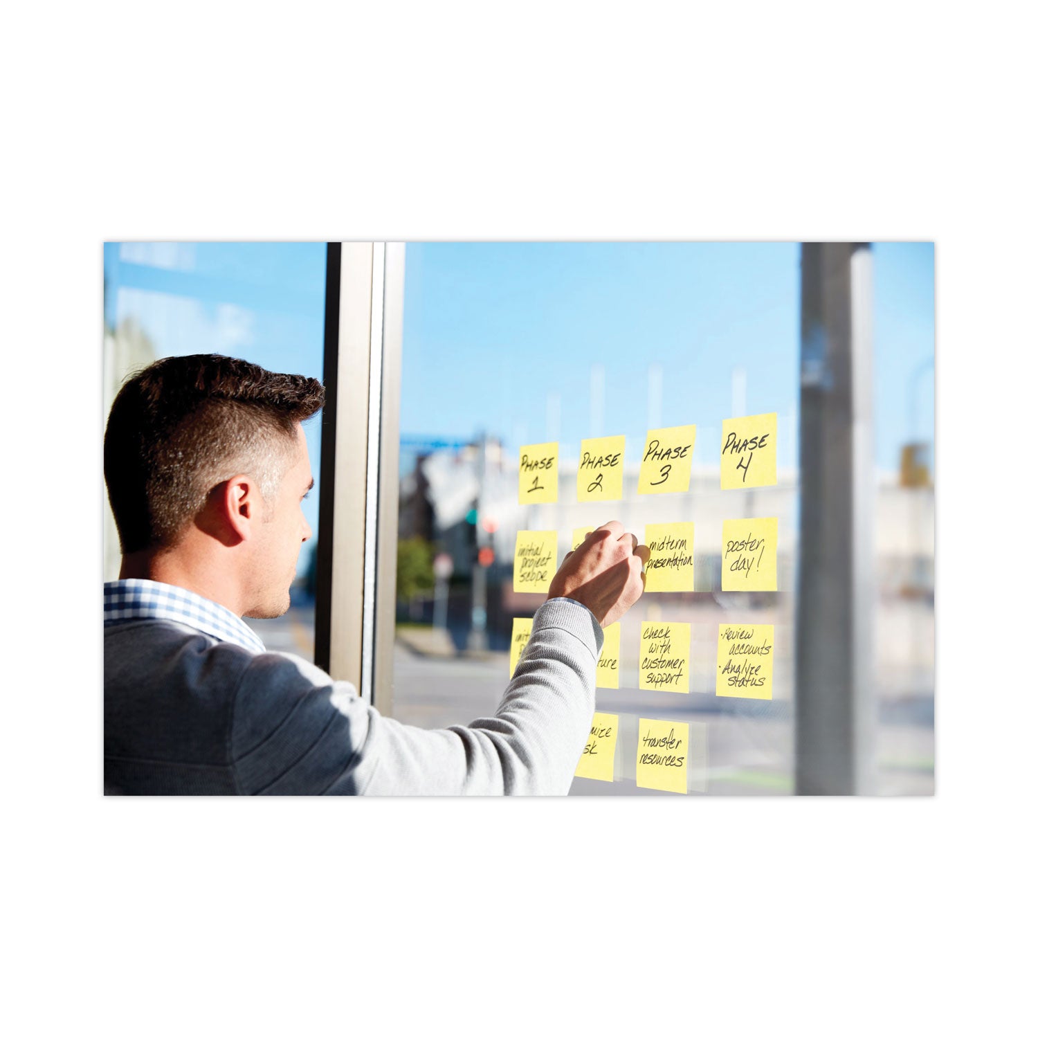 1080 - 3" Flag/Note Width x 3" Flag/Note Length - Square - 90 Sheets per Pad - Unruled - Canary Yellow - Paper - Self-adhesive, Repositionable - 1 Pack