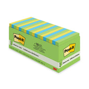 1800 - 3" Flag/Note Width x 3" Flag/Note Length - Square - 100 Sheets per Pad - Unruled - Limeade, Blue Paradise, Citron - Paper - Self-adhesive - 1 Pack