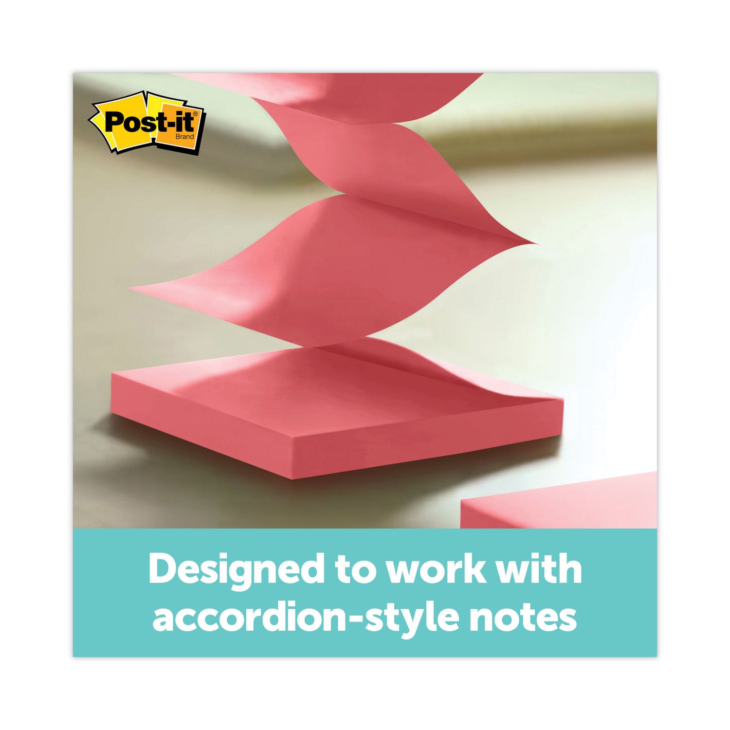Post-it Note Dispenser, Clear/Translucent, Holds 100 Notes, Includes 1 Dispenser and 1 Pad (3" x 3")