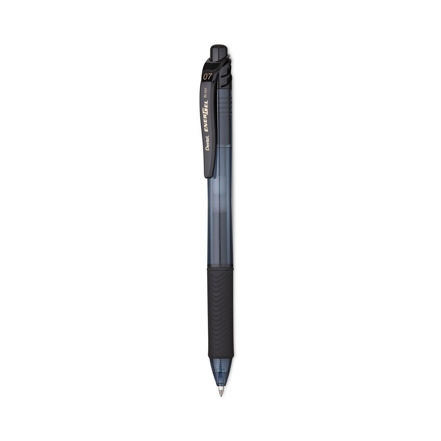 EnerGel EnerGel-X Retractable Gel Pens - 0.7 mm Medium Pen Point - Refillable - Retractable - Black Ink - Gel-based - Black Barrel - Metal Tip - 24 / Pack