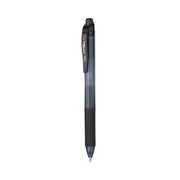 EnerGel EnerGel-X Retractable Gel Pens - 0.7 mm Medium Pen Point - Refillable - Retractable - Black Ink - Gel-based - Black Barrel - Metal Tip - 24 / Pack