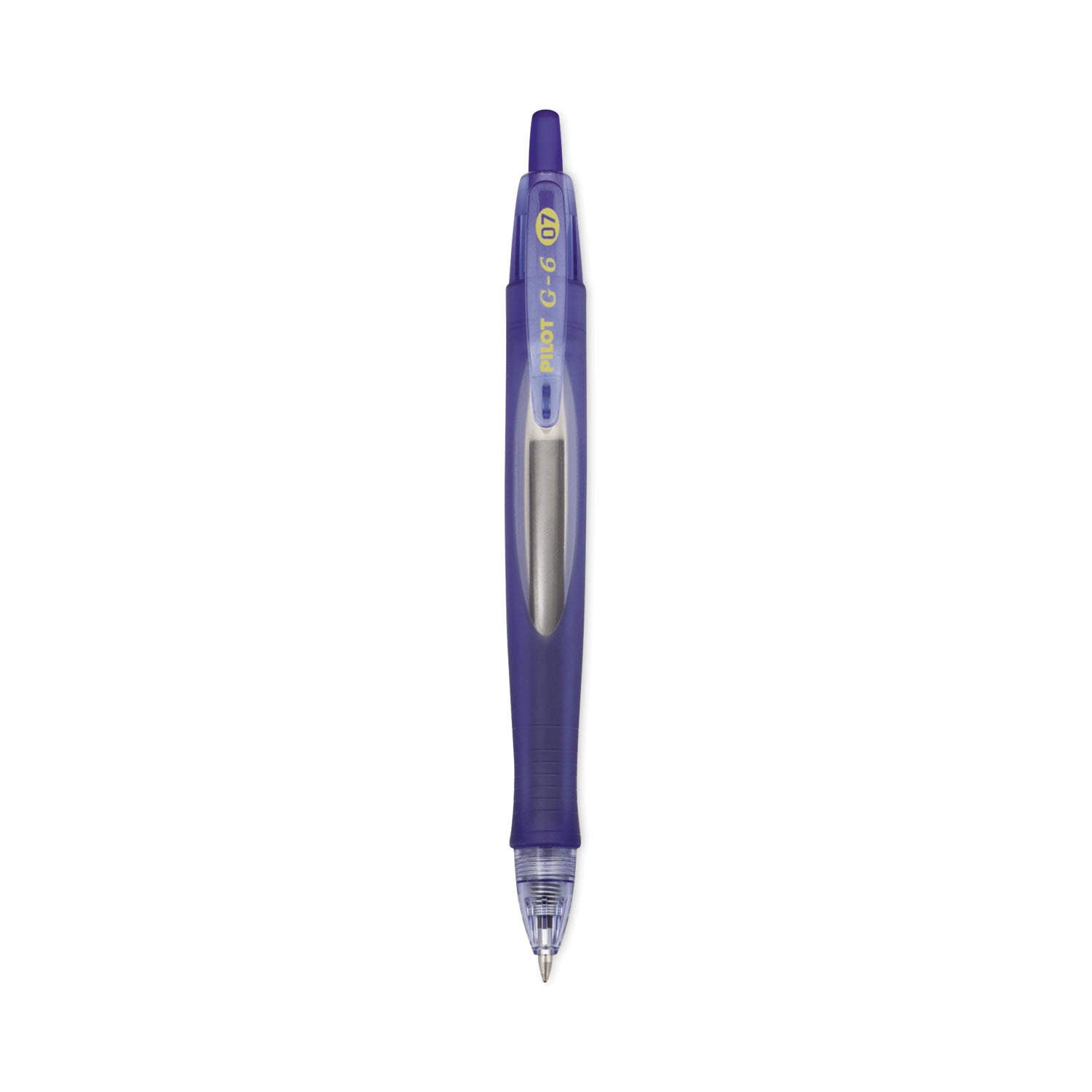 0.7 mm Fine Pen Point - Refillable - Retractable - Blue Ink - Gel-based - Blue Rubber Barrel - 1 Dozen