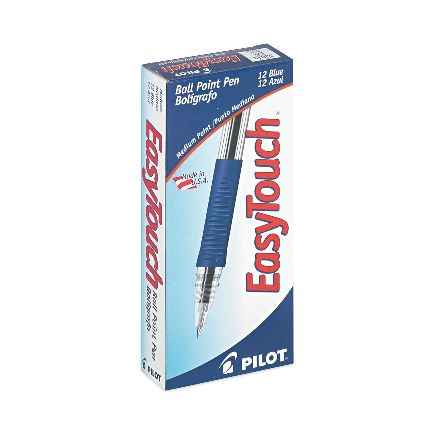 Pilot Ballpoint Pens - 1 mm Medium Pen Point - Refillable - Blue Ink - Blue Barrel - 1 Dozen