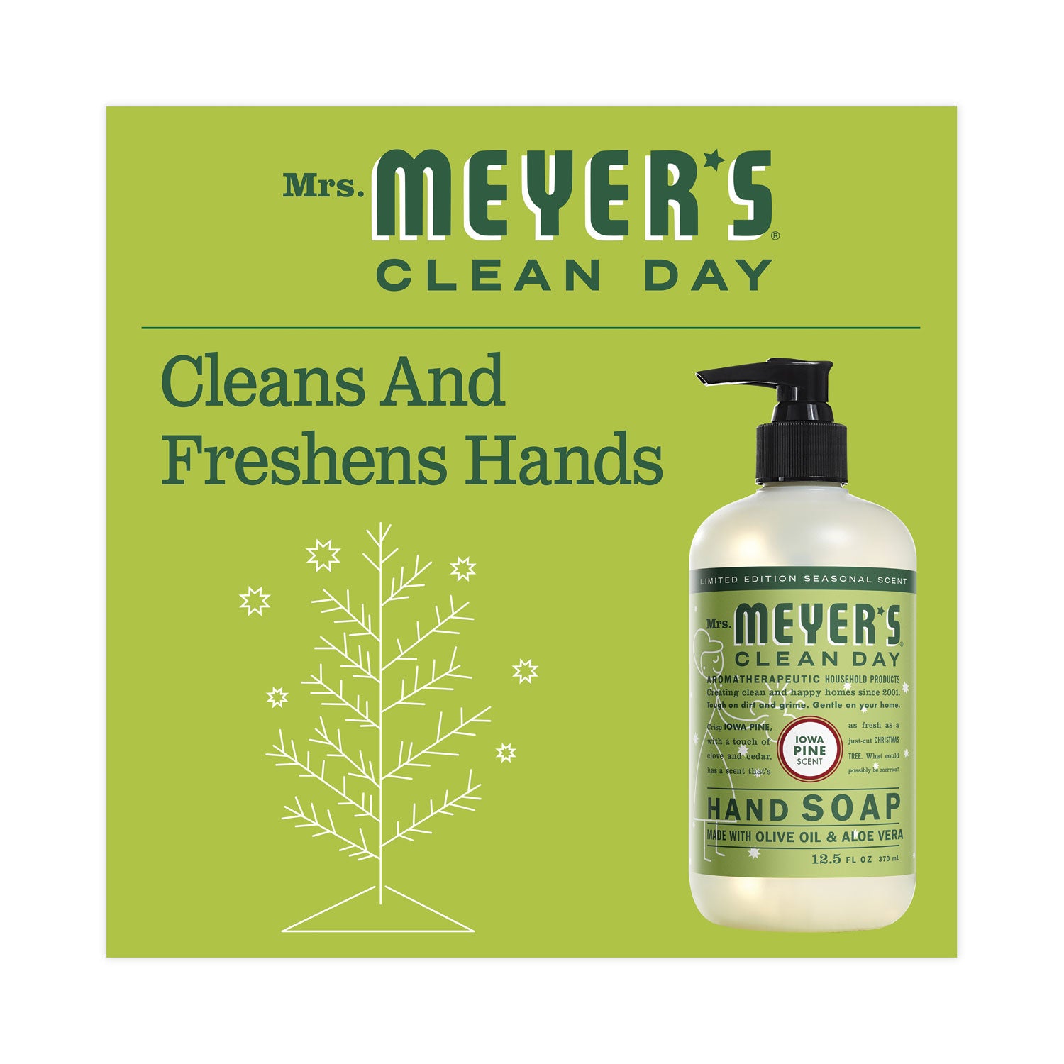 Clean Day Liquid Hand Soap, Iowa Pine Scent, 12.5 Oz, 6/Carton