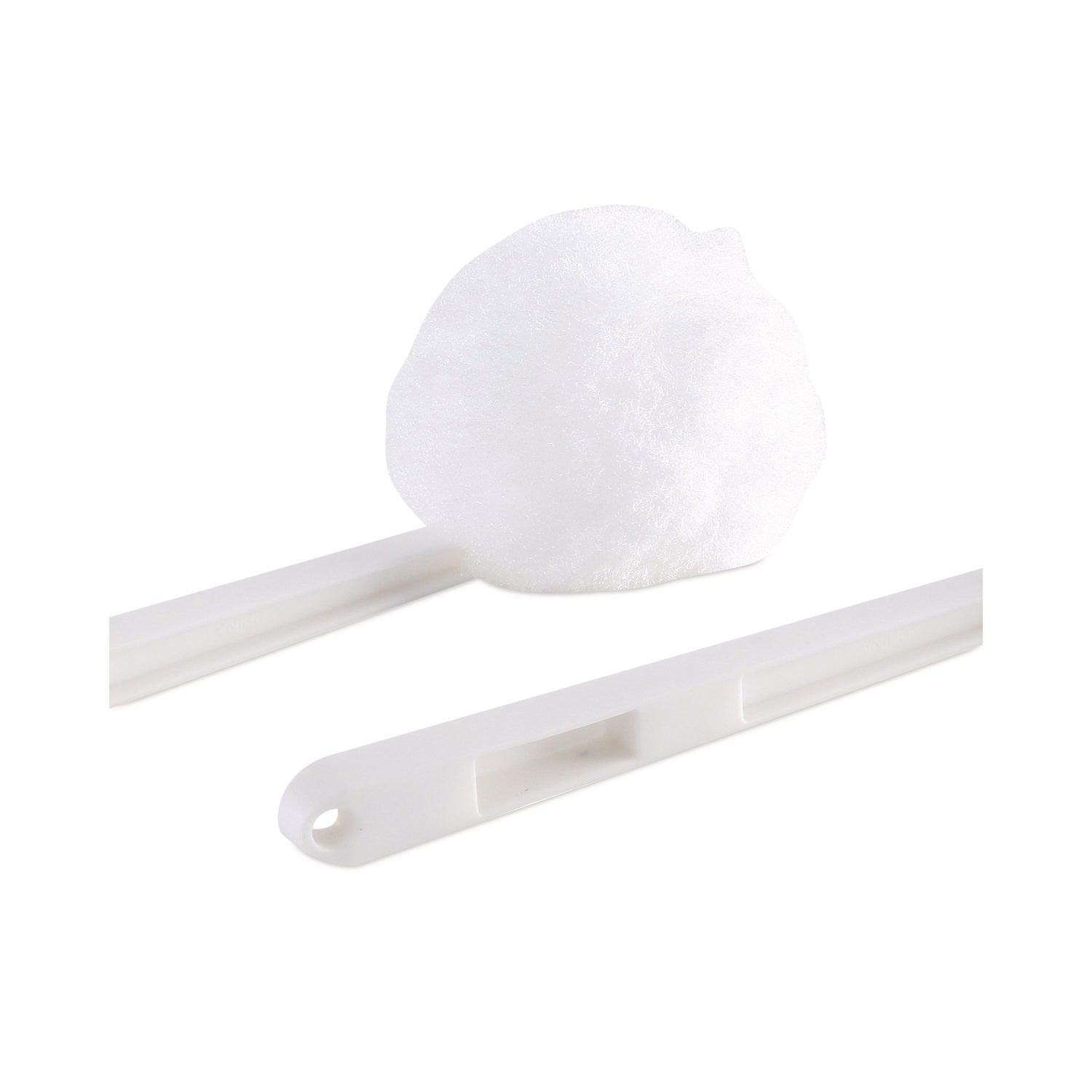 Deluxe Toilet Bowl Mop, 12" Handle, 2" Mop Head, White, 25/Carton