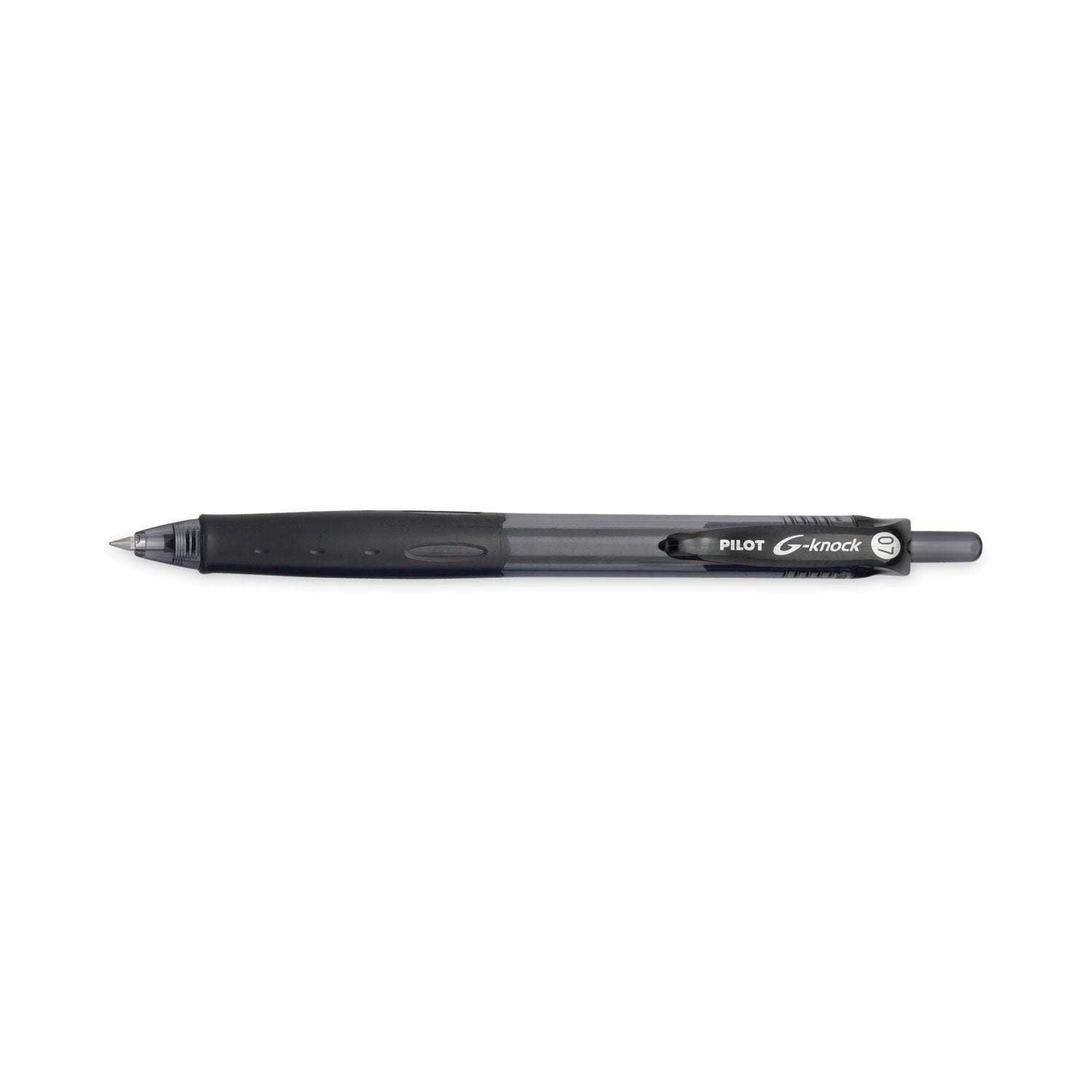 Pilot Retractable Gel Ink Pens - 0.7 mm Fine Pen Point - Refillable - Retractable - Black Ink - Gel-based - Black Barrel - 1 Dozen