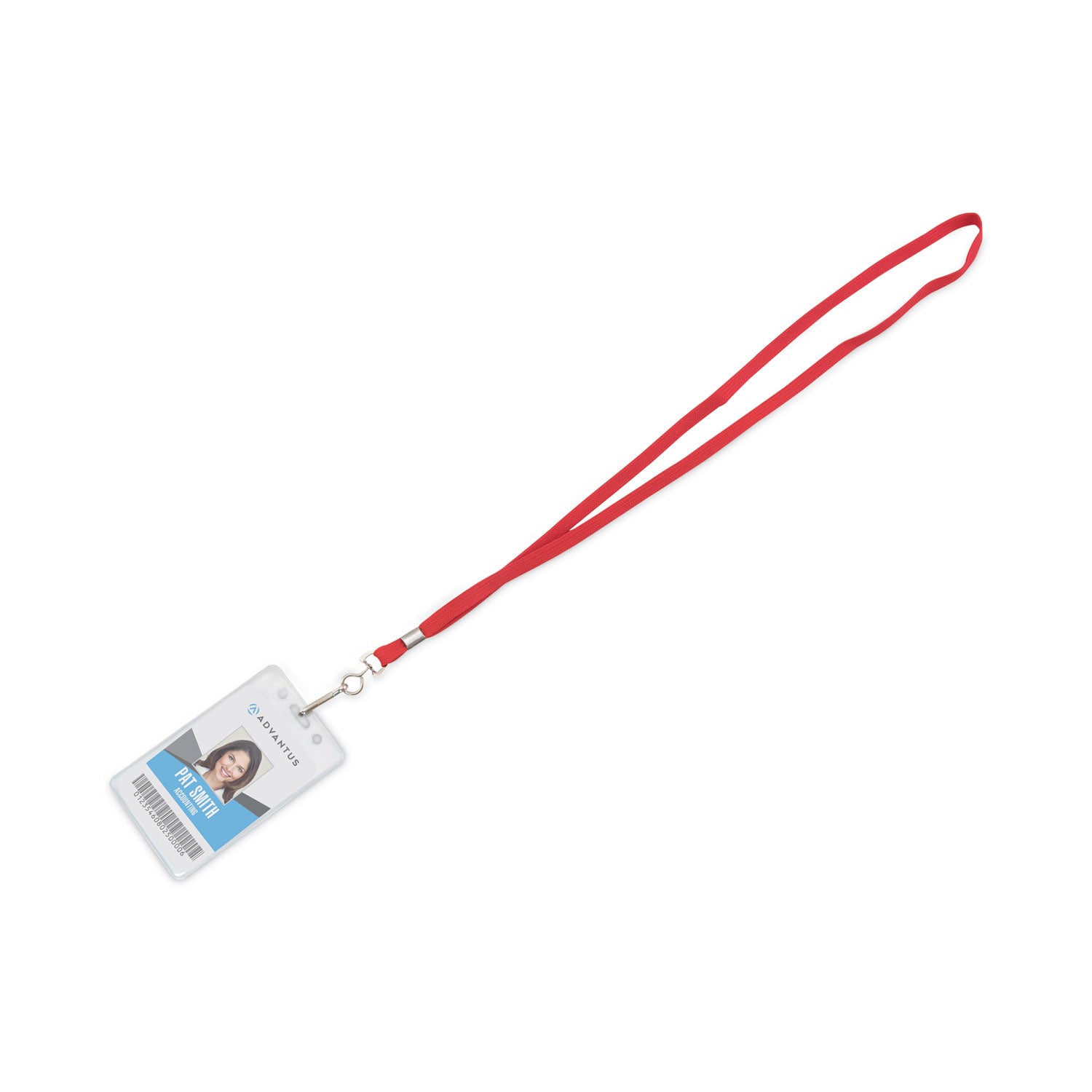 Deluxe Lanyard with J-Hook, Red, Box of 24