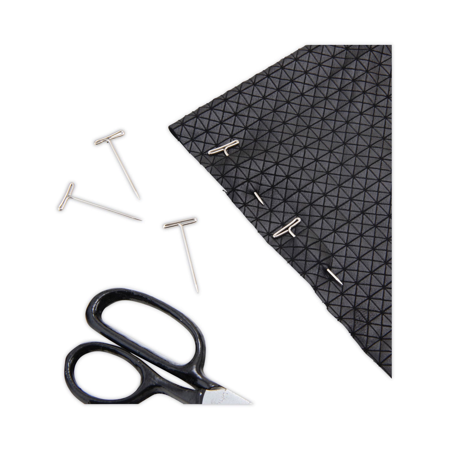 Gem Office Products T-pins - 1.5" Length - Nickel - Steel - 100 / Box