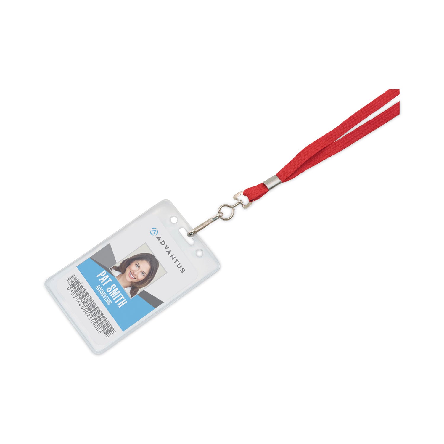 Deluxe Lanyard with J-Hook, Red, Box of 24
