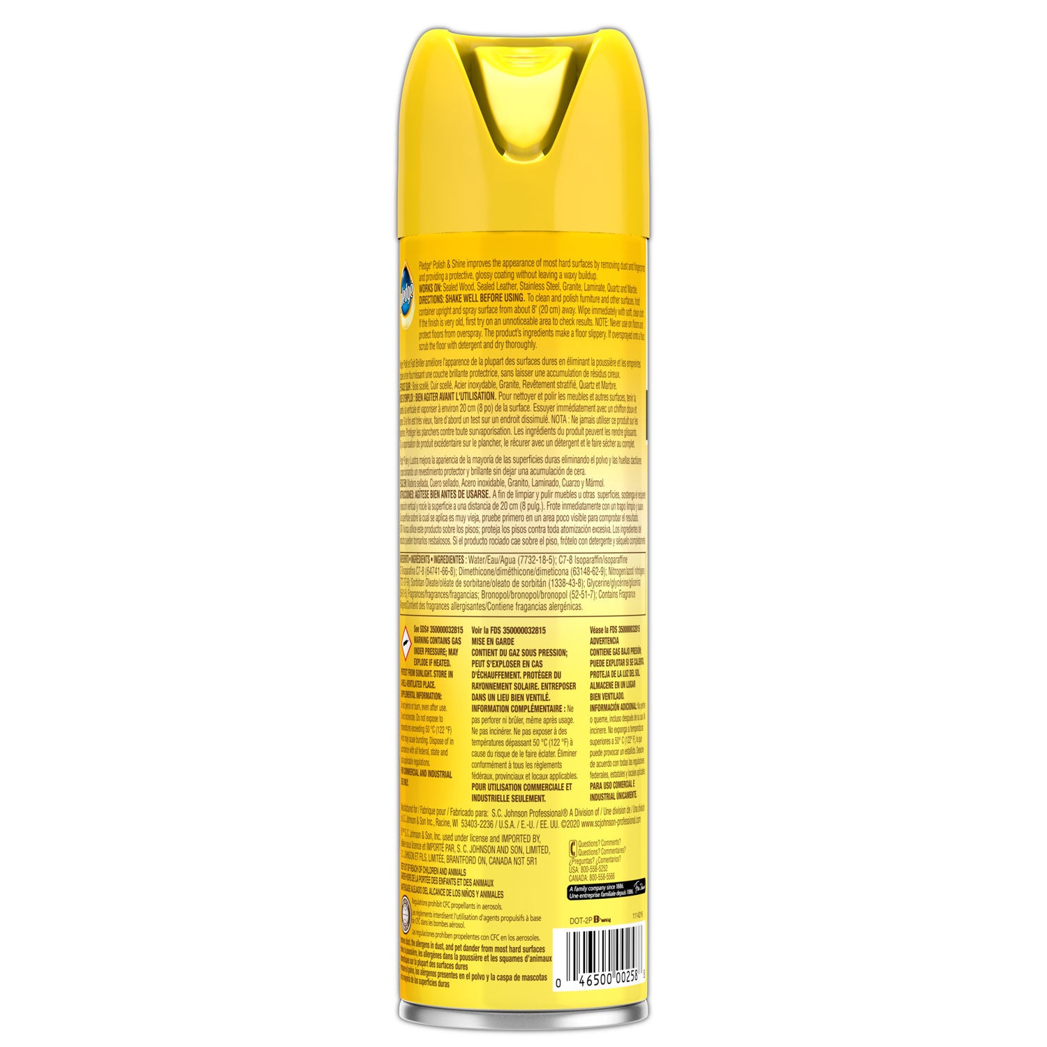 Pledge Lemon Enhancing Polish - 14.2 fl oz (0.4 quart) - Lemon Scent - White - 1 Each