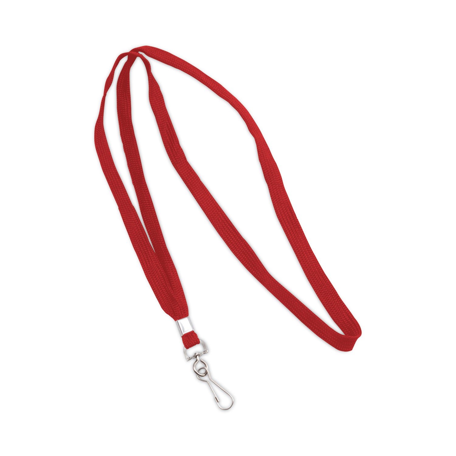 Deluxe Lanyard with J-Hook, Red, Box of 24