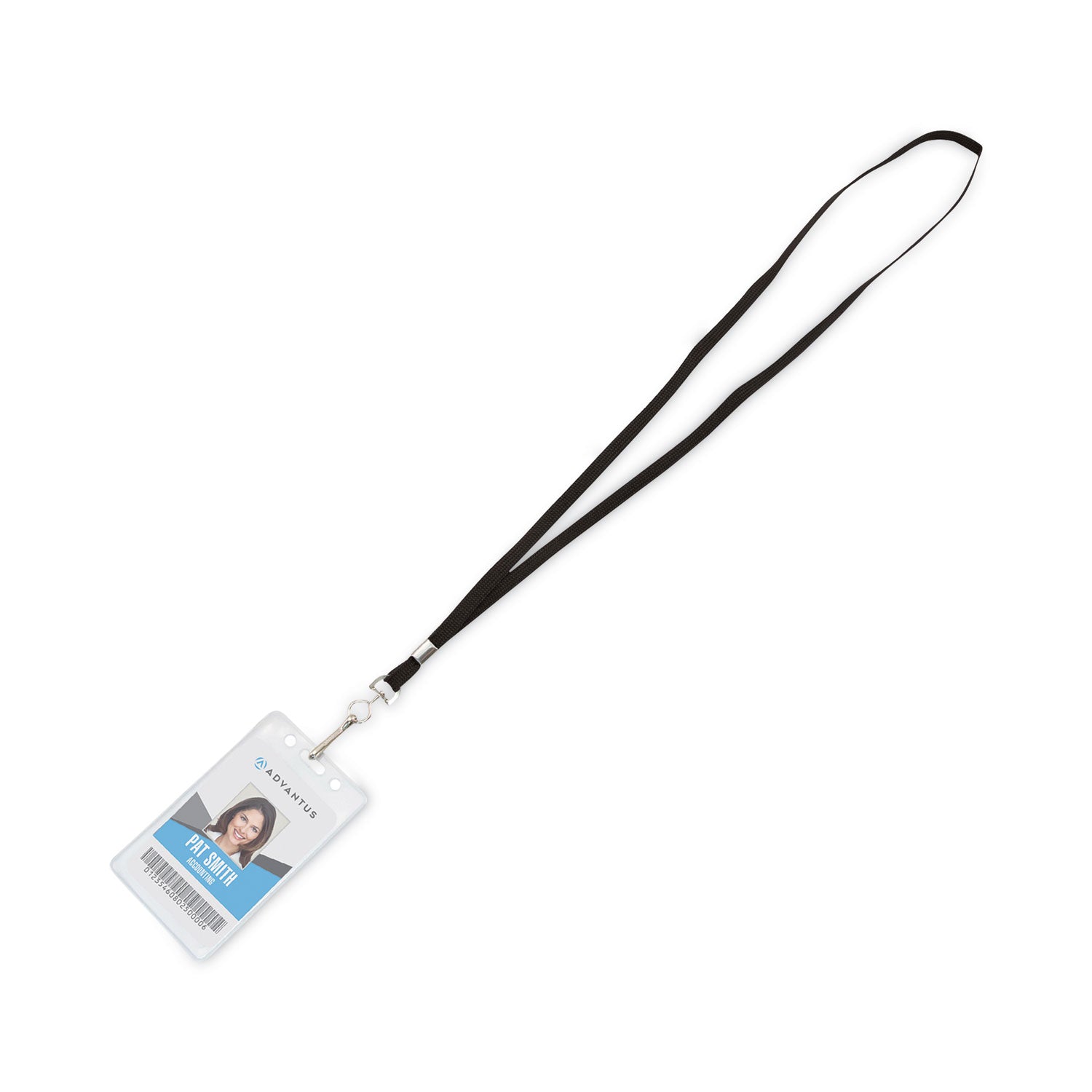 Deluxe Lanyard with J-Hook, Black, Box of 24