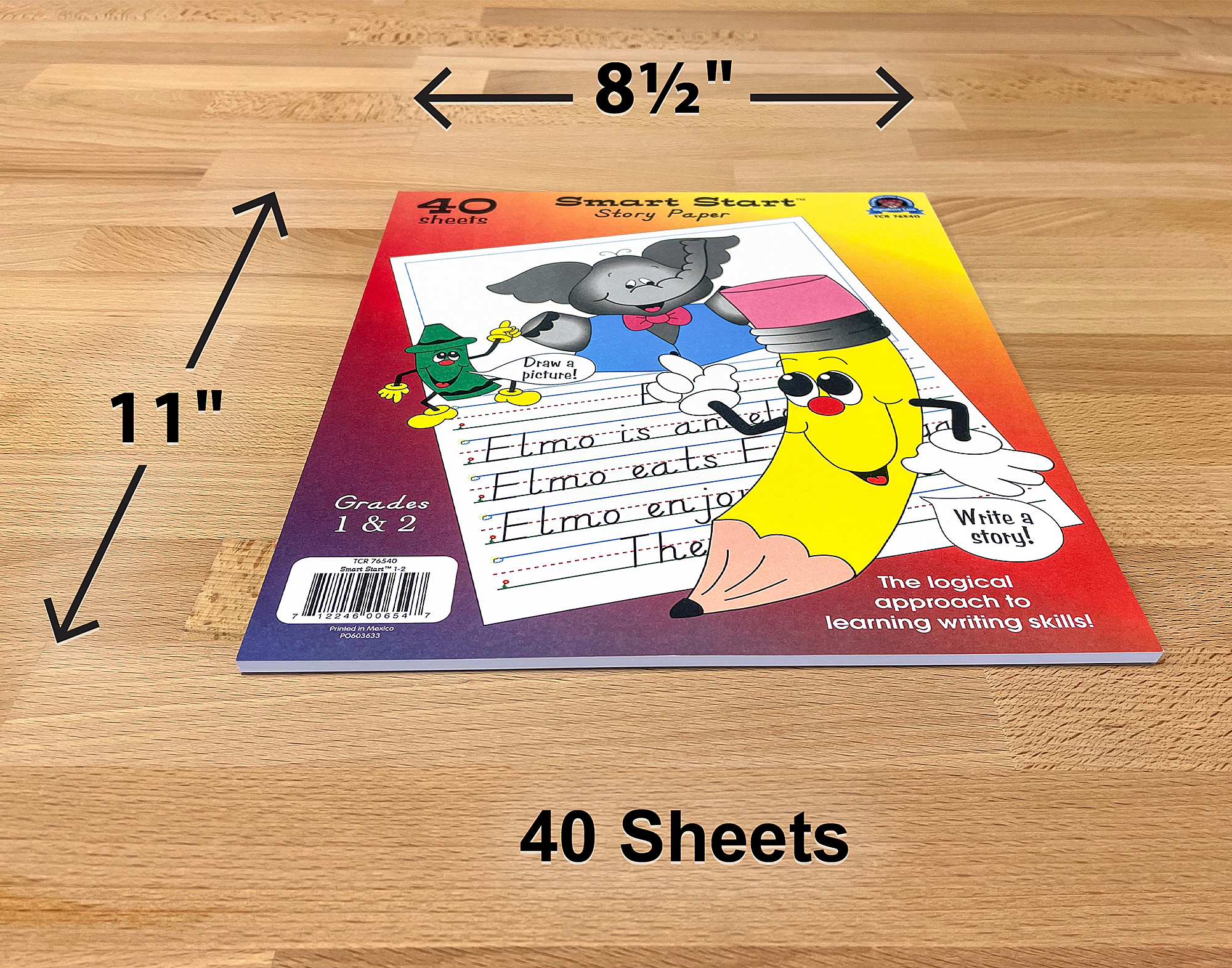 Smart Start® 1–2 Story Paper: 40 sheet tablet