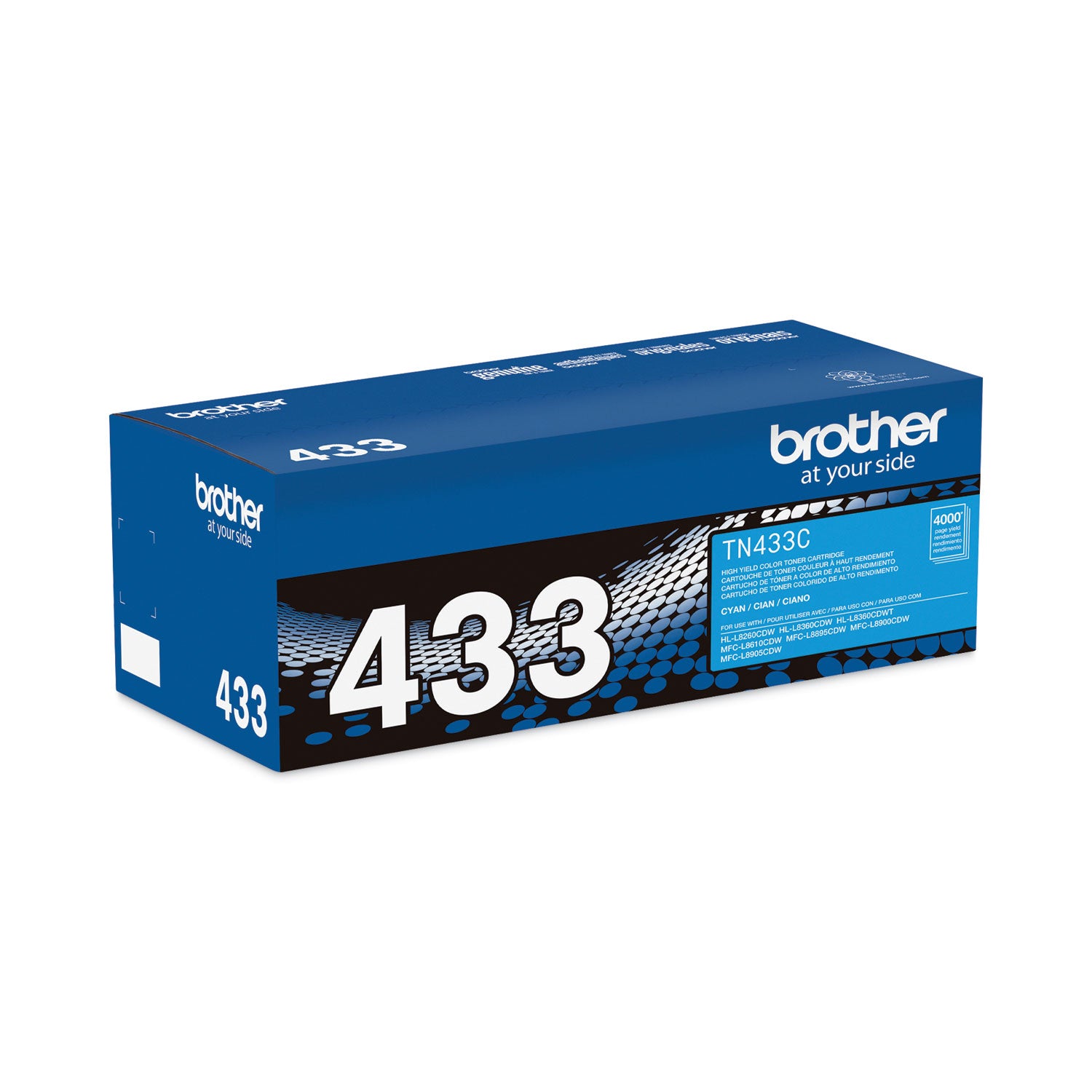 Brother TN433C Original High Yield Laser Toner Cartridge - Cyan - 1 Each