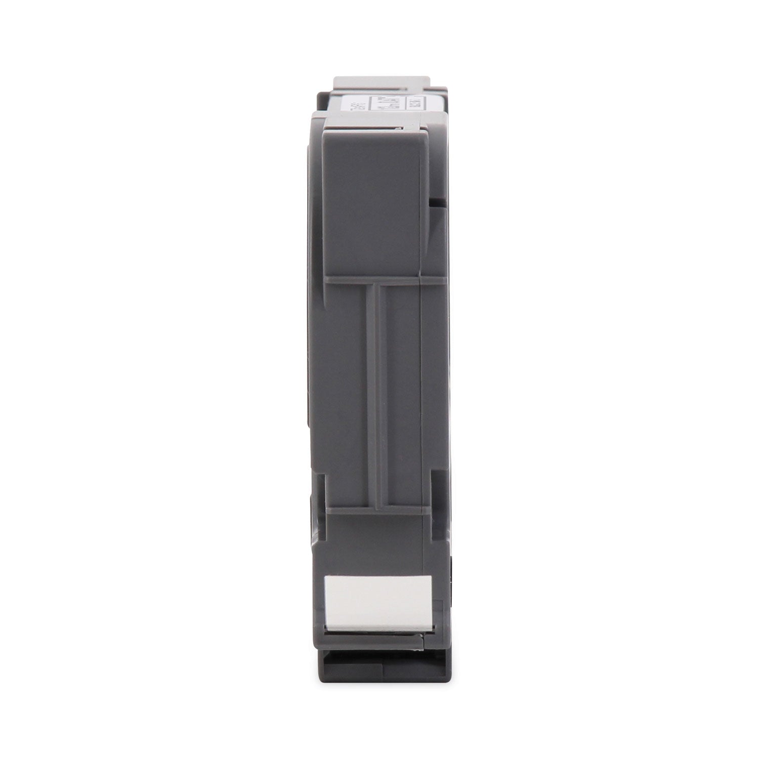Tze Extra-Strength Adhesive Laminated Labeling Tape, 0.47" X 26.2 Ft, Black On Clear