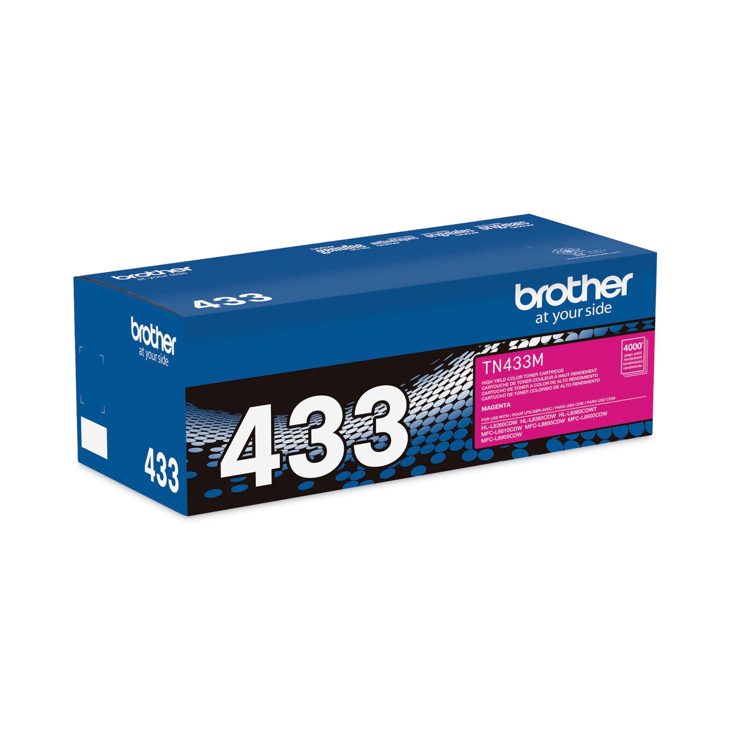 Brother TN433M Original High Yield Laser Toner Cartridge - Magenta - 1 Each