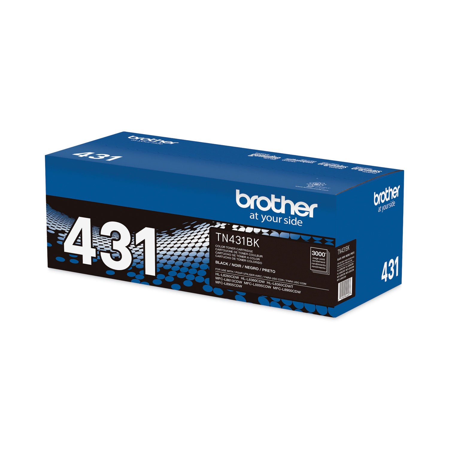 Brother TN431BK Original Standard Yield Laser Toner Cartridge - Black - 1 Each