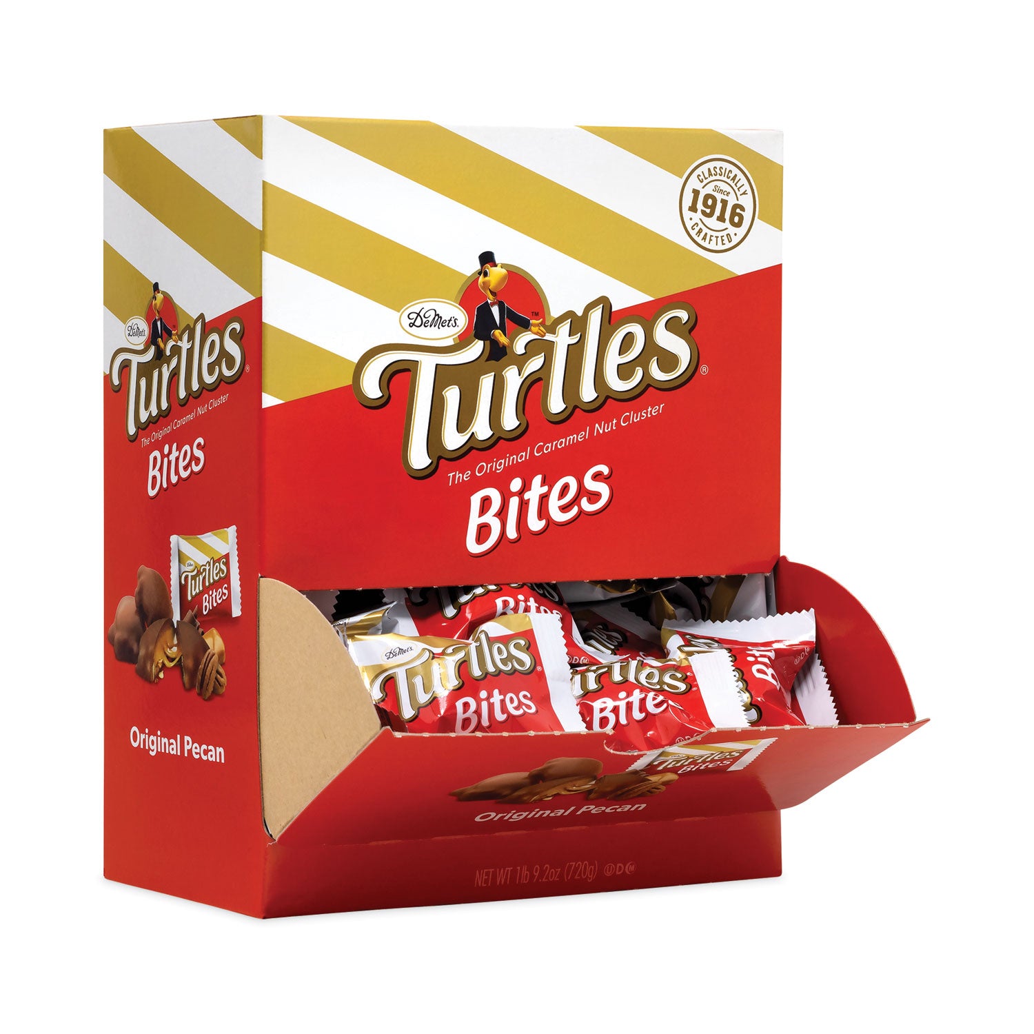 Turtles Original Bite Size Candy, 0.42 oz, 60/Carton