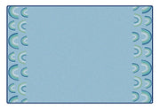 KIDSoft Rainbows End Open Ended Rug Blue - 6ft x 9ft - Rectangle - Light Blue