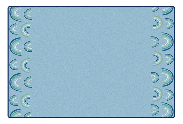 KIDSoft Rainbows End Open Ended Rug Blue - 6ft x 9ft - Rectangle - Light Blue