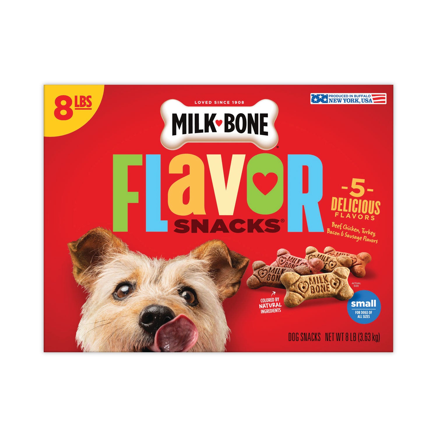 For Dog - Biscuits - Meat - Bacon, Sausage, Chicken, Turkey, Beef Flavor - 370 Treat Quantity - 8 lb